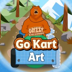 Grizzy and the Lemmings Go Kart Art